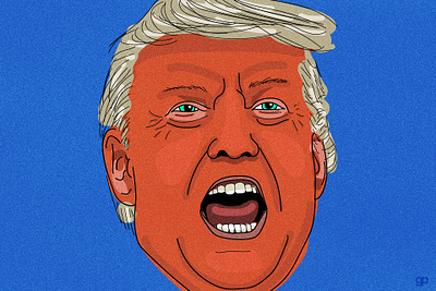 Angry Trump illustration ilustrator vector