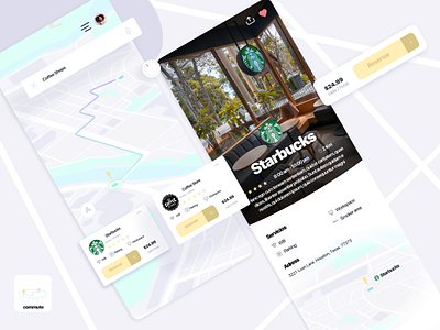 Maps Gps | Commut app colors design gps map mobile navigation social ui ux white