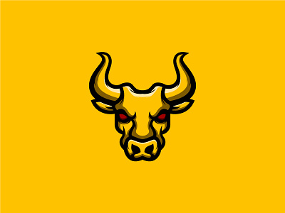 Yellow Bull Logo Design animal bull character drawing esport freelance gaming gaminglogo illustration illustrator logo logodesign logoesport logomaker logotype mascot mascot character mascotlogo vector vector art