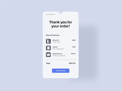 Daily UI 17 - Email Receipt apple daily ui dailyui dailyuichallenge design email email receipt ios iphone order order summary osx receipt summary ui ui challenge ux web webdesign