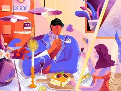 Happy birthday! art branding character design illustration lovers movie poster typography