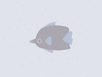 Blue fish animal blue doodle draw fish fishes illustration procreate sea