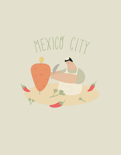 Tacos chiles illustration mexico city pastor procreate tacos taquero tortillas