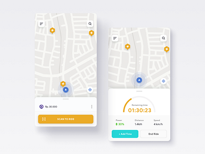 Bycicle rent android app bycicle casestudy concept design rent rental app ui ux