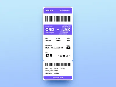 AirOne Boarding Pass boarding pass colorful designzillas flight ticket graphic design zillasdesignchallenge