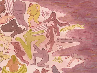 Vulnerability is Power design drawing gouache illustration painting