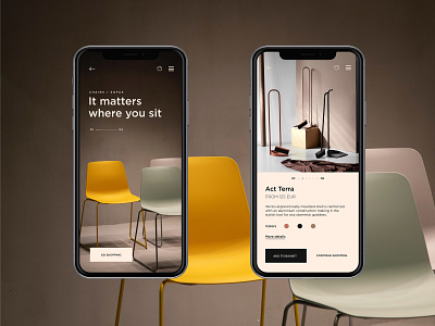 Interior design app UI app design branding ecommerce shop neutral ui design visual identity
