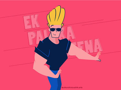 Johnny Bravo cartoon cartoon character cartoon illustration character design dribbble illustration