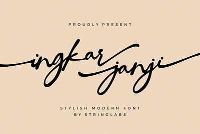 Ingkar Janji - Stylish Script Font calligraphy casual classy elegant feminime handdrawn handlettering handwritten ligature logotype luxury modern signature stylish whimsical