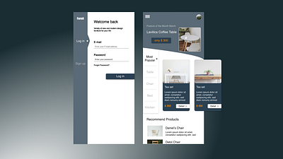 furniture app app design ui