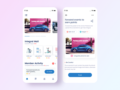Complete the task and get points app ui
