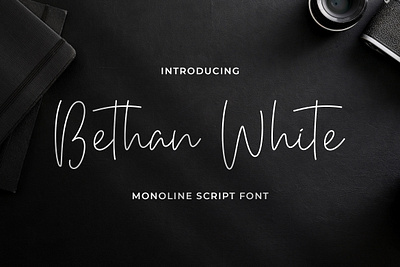 Bethan White - Monoline Script Font calligraphy casual classy elegant feminime handlettering handwritten logotype luxury monoline signature stylish thin wedding whimsical