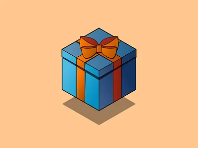 Giftbox design illustration nitishmurthy series stickers vector