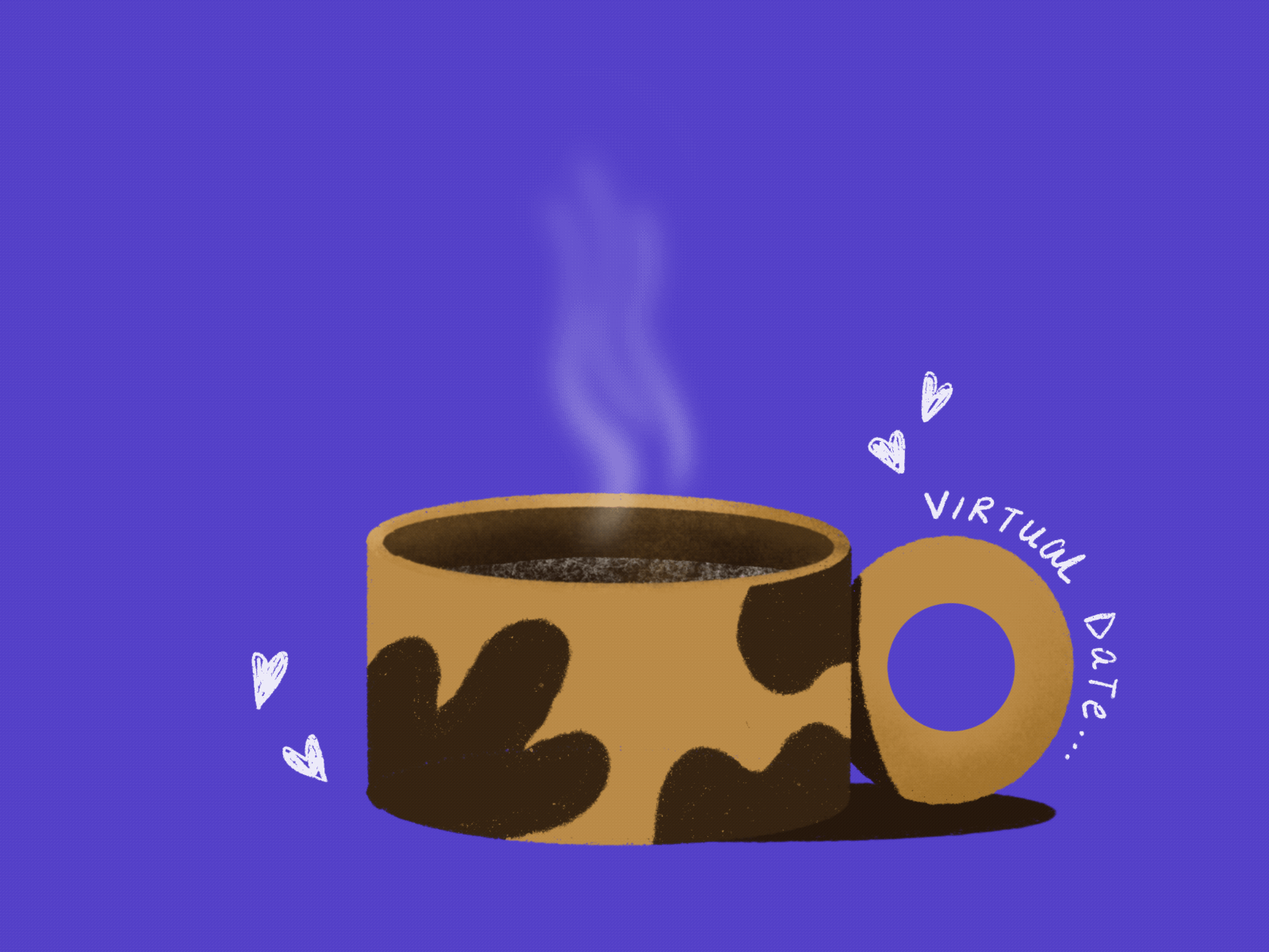 Virtual Date Animation clean coffee coffee cup concept cup date design graphic graphic design ipadpro minimal procreate quarantine stay safe stayhome tea virtual virtual date
