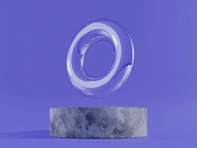 36 Days Of Type - 0 36 days of type 36 days of type numbers 36dayoftype 3d 3d typography blender glass number stone type typography zero