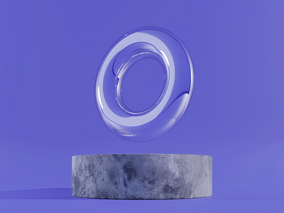 36 Days Of Type - 0 36 days of type 36 days of type numbers 36dayoftype 3d 3d typography blender glass number stone type typography zero