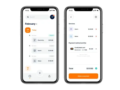 Bill payment animation app banking bill calendar card finance fintech interface mobile payment schedule ui ux wallet