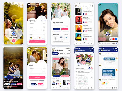 Find Your Life Partner Matrimony Mobile App UI Kit