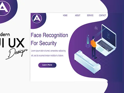 UI/UX Design For face recogination for seccurity animation branding design illustration illustrator minimal typography ui ux vector web