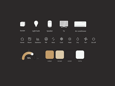 Visual system | Smart home devices app app figma icon illustraion ui vector