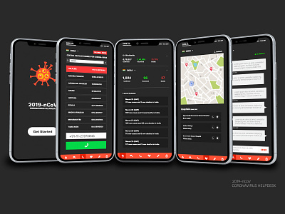 CORONA HELP - Medical App Concept concept corona coronarender coronavirus data help live medical medical app mobile app mobile ui tracking ui virus
