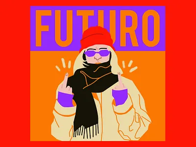 FUTURE IS RUDE character design finger futura future futurism futuro graphic graphicdesign illustration illustrator middle finger pantone rude vector