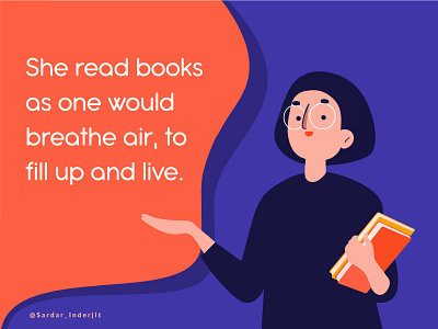 Design a calming mantra (Reading Books) books calming mantra cheer design dribbbleweeklywarmup effort good vibes graphic illustration