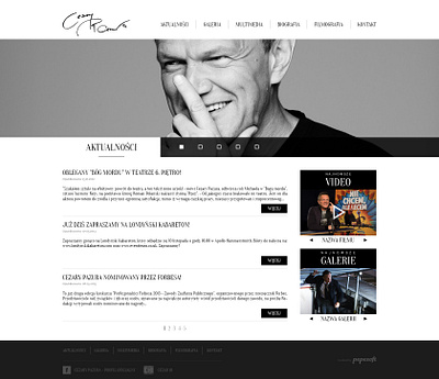 Cezary Pazura design minimal ui ux web website