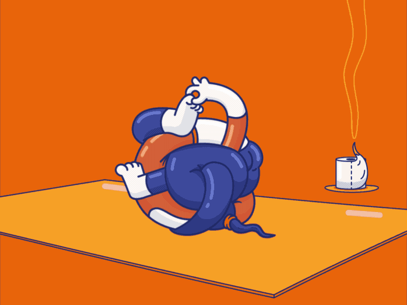 Things to do in Quarantine: Step up Your Yoga Game 2d after effects animation corona coronavirus covid19 duik bassel quarantine yoga