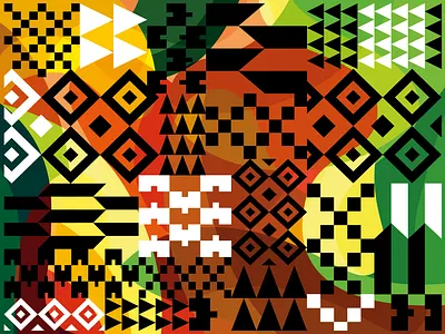 Ferragosto Festival patterns abstract african blackandwhite ghana illustration kente pattern