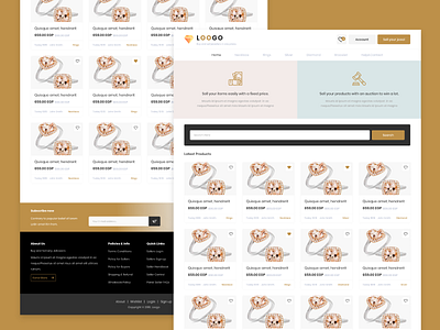 Jeweler E-Commerce Website adobe xd design homepage jewelry landing ui ui design ux web website xd