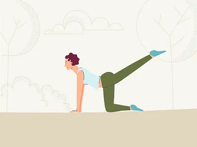 Need yoga this time caracter draw illustrator park sport yoga