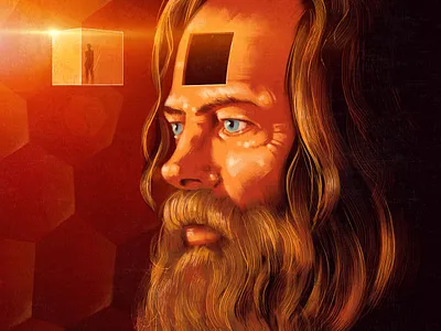 DEVS starring Nick Offerman actor character conceptual digital folioart illustration portrait rui ricardo texture tv