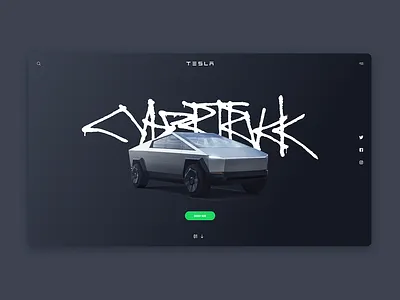 TESLA - CYBERTRUCK Landing Page Design cybertruck design inspiration responsive design ui uiux ux uxuidesign web webdesign