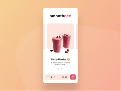 Juicy Summery Thoughts add to bag app clean design fresh fruit juice mobile summer summertime ui ui challenge ui design ui ux ux ux copy