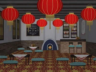 Indoor design for an animation