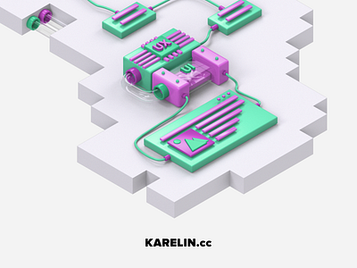 UX/UI development 3d Illustration (Free 3d model) 3d 3d illustration art c4d cinema4d development graphicdesign illustration interface isometric redshift render ui ux ux design