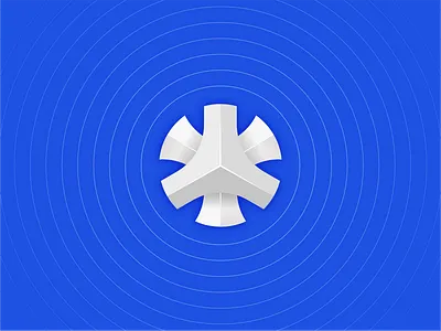 Everest blue brand branding circle construction gradient logo metal sign