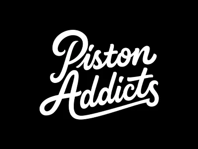 Piston Addicts calligraphy creative custom custom lettering custom logo custom logotype custom type hand drawn handlettering lettering lettering logo logotype logotype design merch design motorbike portfolio tshirt design typogaphy typography vector