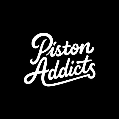 Piston Addicts calligraphy creative custom custom lettering custom logo custom logotype custom type hand drawn handlettering lettering lettering logo logotype logotype design merch design motorbike portfolio tshirt design typogaphy typography vector