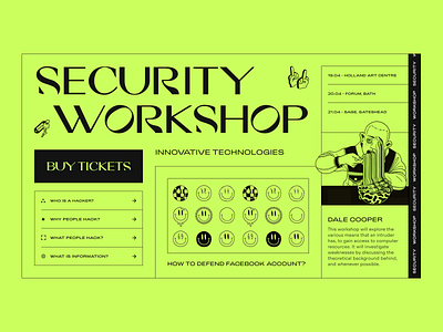 Security Workshop // Website Concept brutalism clean cybersecurity design geometry minimal minimalism security ui ux web web design website workshop