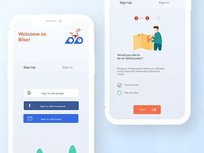 BikeLink app application bike bike ride branding design illustration interface navigation navigator ui ux