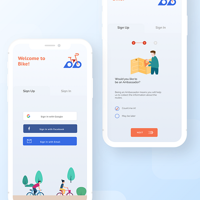 BikeLink app application bike bike ride branding design illustration interface navigation navigator ui ux