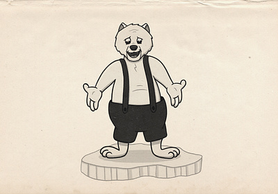 Jack! 1930s bear cartoon cartoon character character illustration polarbear retro toon vintage vintage toon