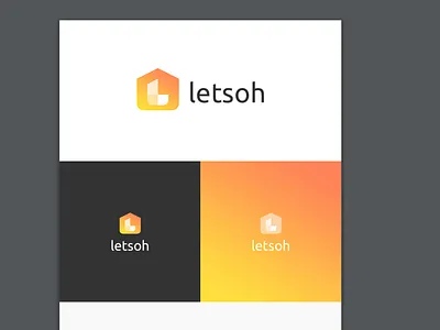 LETSOH accommodation gradient graphic hostel illustraion logo design students vector