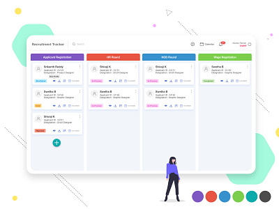 Dashboard Recruitment Tracker recruitment recruitment tracker ui ux web app web app ui web application web application design