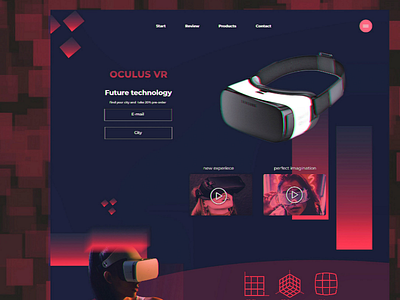 VR product page concept webdesign oculus