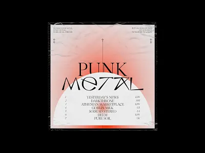 Album cover - Punk, Metal concept design editorial minimalist typogaphy