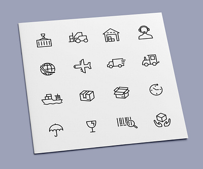 Logistics Icons business delivery icon icon design icon set icons logistics product shipment shipping transport transportation warehouse