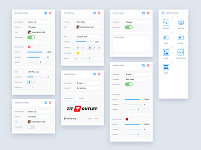 UI Elements app dashboard design elements grid interface minimal module settings sidebar simple ui ux